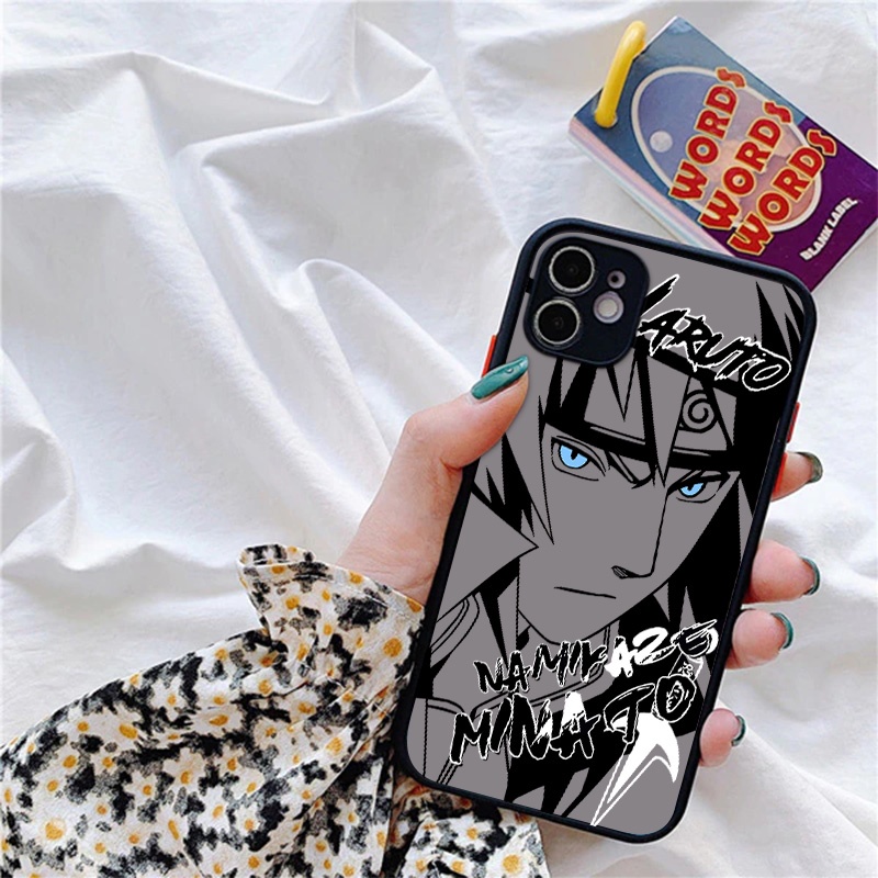 Ốp điện thoại cứng in hoạt hình Naruto bảo vệ camera dành cho iPhone 11 13 Pro Max 12 7 8 SE