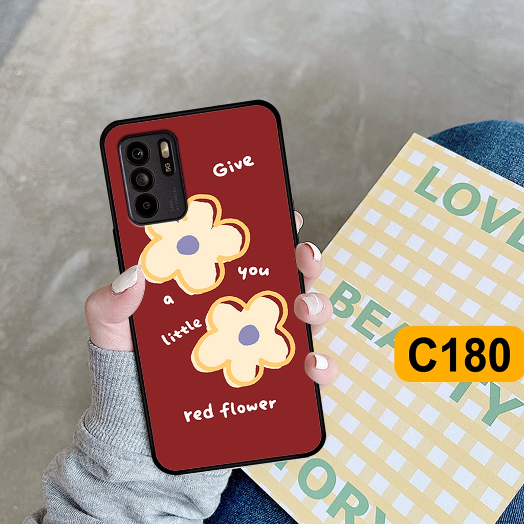 Ốp Oppo Reno 6 / Reno 6Z 5G  in hình hoa cỏ nhẹ nhàng,họa tiết caro xinh xắn.ốp lưng chống sốc