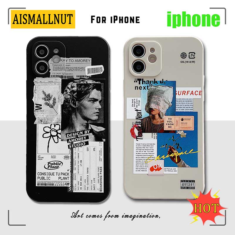 Ốp Điện Thoại Silicon Mềm Chống Rơi Hoạ Tiết Trừu Tượng Cho Iphone11 12 Promax 6 6s 7 8 Plus X Xs Xr Xsmax | BigBuy360 - bigbuy360.vn