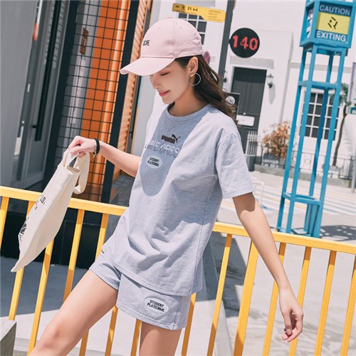 Bộ Đồ Thể Thao Puma Ngắn Tay Chất Liệu Cotton Giản Dị