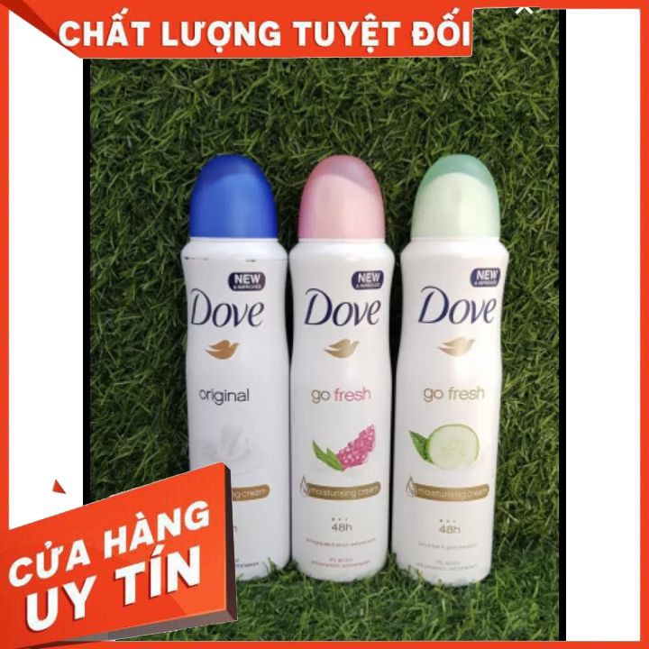 [chính hãng ] [Đủ Mùi] Xịt Khử Mùi Toàn Thân Dove (150ml)hàng công ty làm trắng khử mìu   giữ hương thơm lâu