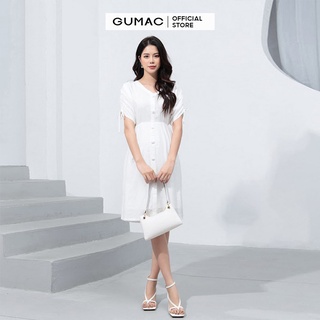 Đầm nữ vai chờm rút dây GUMAC DA10226