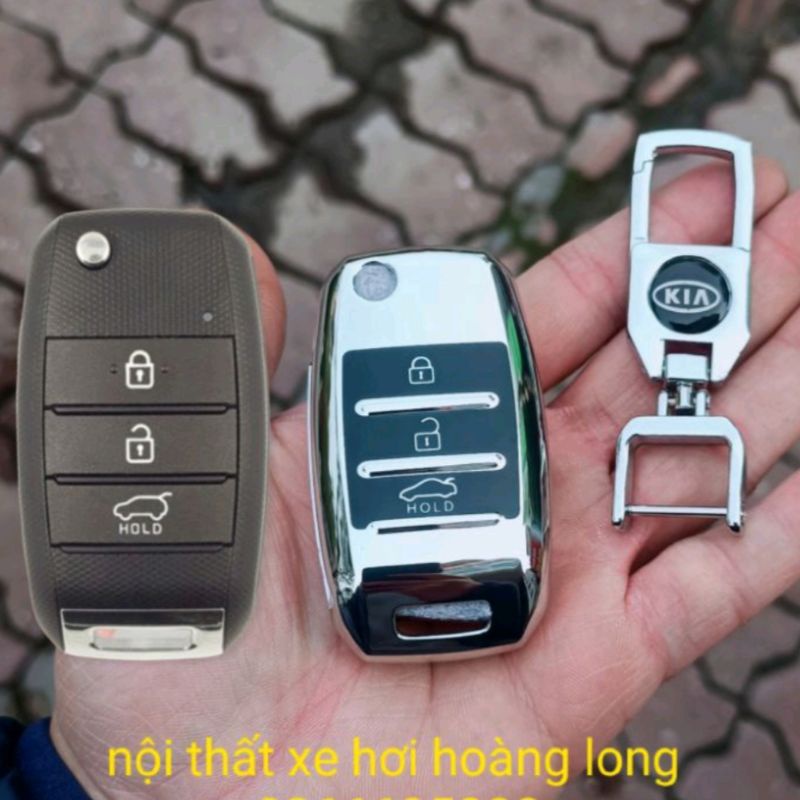Ốp chìa khóa KIA khóa gập cho khóa KIA SELTOS, SONET, MORNING, SOLUTO,  RONDO ,K3 , CERATO