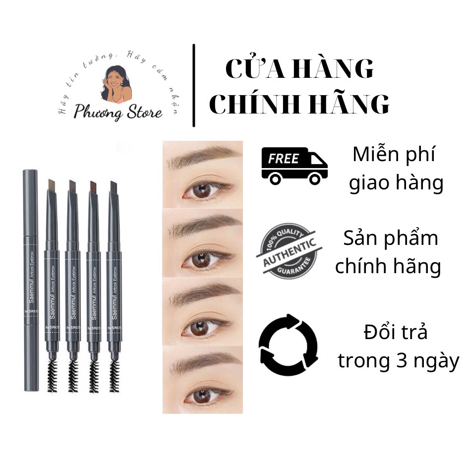 Chì Kẻ Mày Ngang 2 Đầu The Saem Saemmul Artlook Eyebrow 0.2g