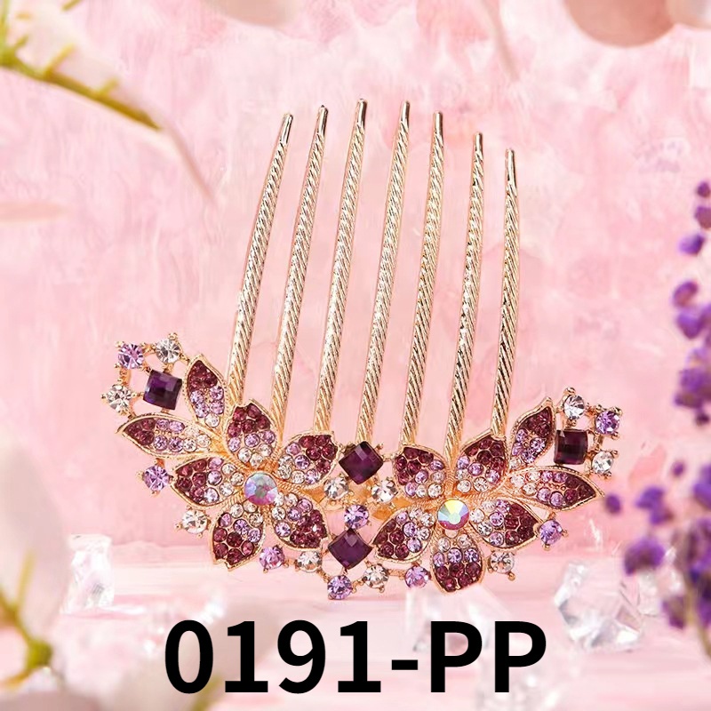 Trâm Cài Tóc Hình Hoa Đính Đá Nhiều Màu Sắc Bằng Kim Loại Thời Trang Cho Nữ