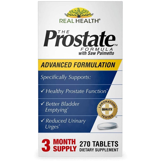 [DATE 9/2023] Real Health The Prostate Formula with Saw Palmetto Tablets 270 VIÊN