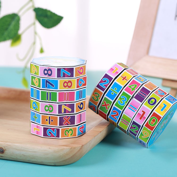 Khối xoay học toán cộng trừ nhân chia cho trẻ nhỏ