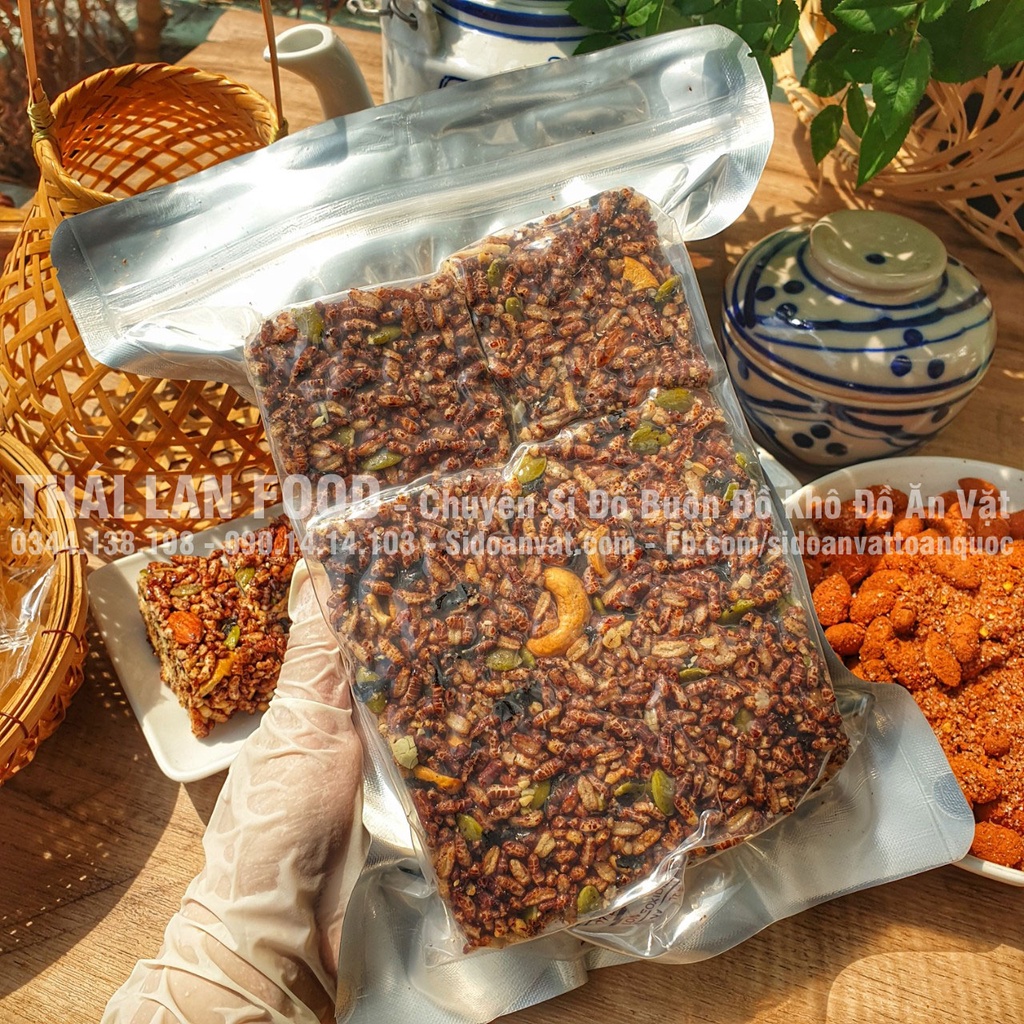 Thanh Gạo Lứt Rong Biển Mix Hạt Dinh Dưỡng Túi 250Gr &amp; Túi 500Gr (Thanh gạo lứt ngủ cốc Rong Biển)