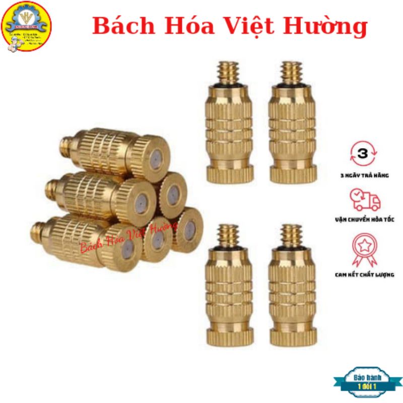 Béc (bép) phun sương bằng đồng làm mát không khí, tưới lan, tưới rau loại đẹp -đầu béc phun sương