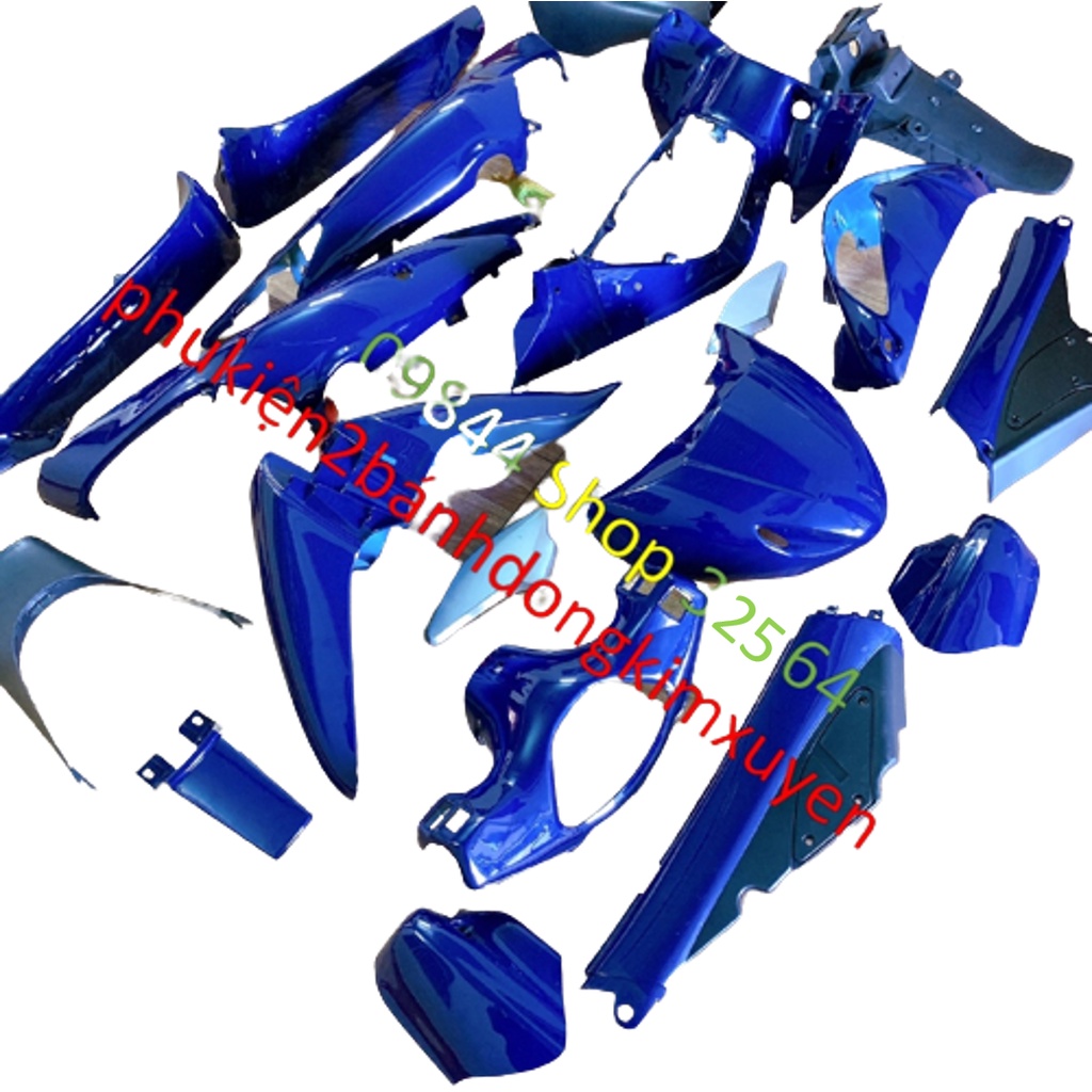 ( RẺ ĐẸP ) Dàn áo xe Future 1 màu XANH TÍM ,(TẶNG KÈM TEM ) FUTURE 1 nhựa ABS nguyên sinh