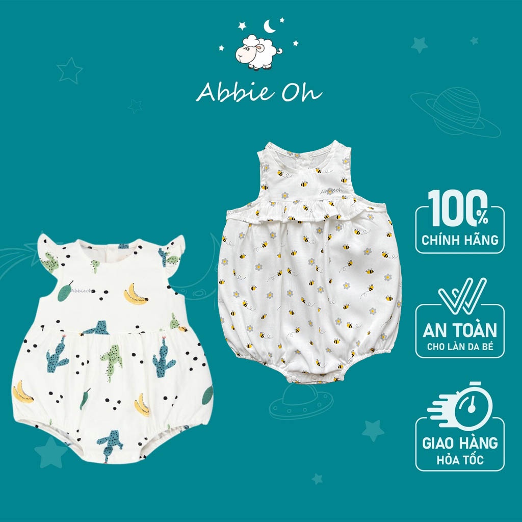 Bộ Quần Áo Liền In Tràn Cho Bé | 0-12 Tháng | Abbieoh | BD257-439