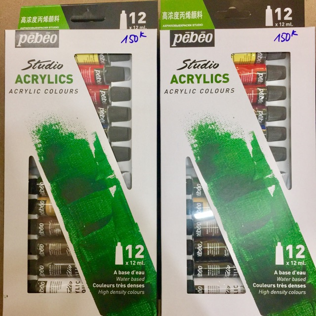 Màu acrylic Pepeo 12 màu của Pháp