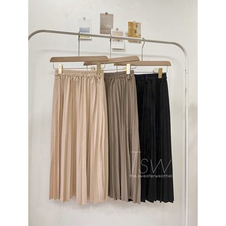 Chân váy xoè dài xếp ly