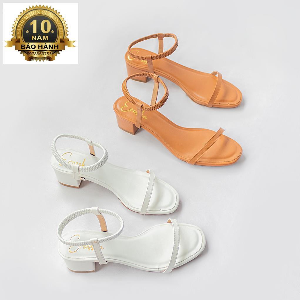 Giày cao gót thời trang quai dây gót cao 3cm - ET002 (Màu Trắng)