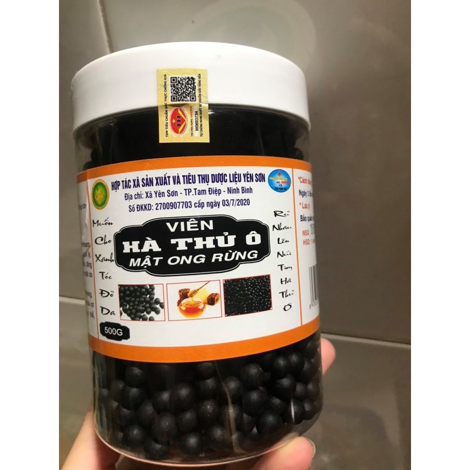 Viên hà thủ ô mật ong rừng Yên Sơn 500g – làm đen tóc, bổ máu, bổ thận – Siêu thị nông sản D2 Mart
