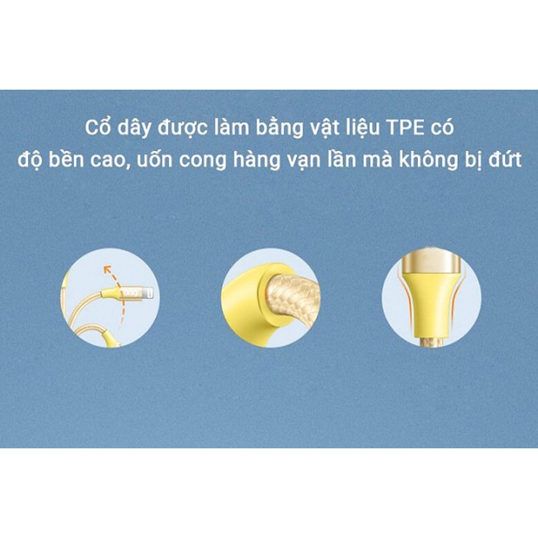 Cáp sạc Bagi Type-C to Type-C (1.2m) vỏ dù PD-C120