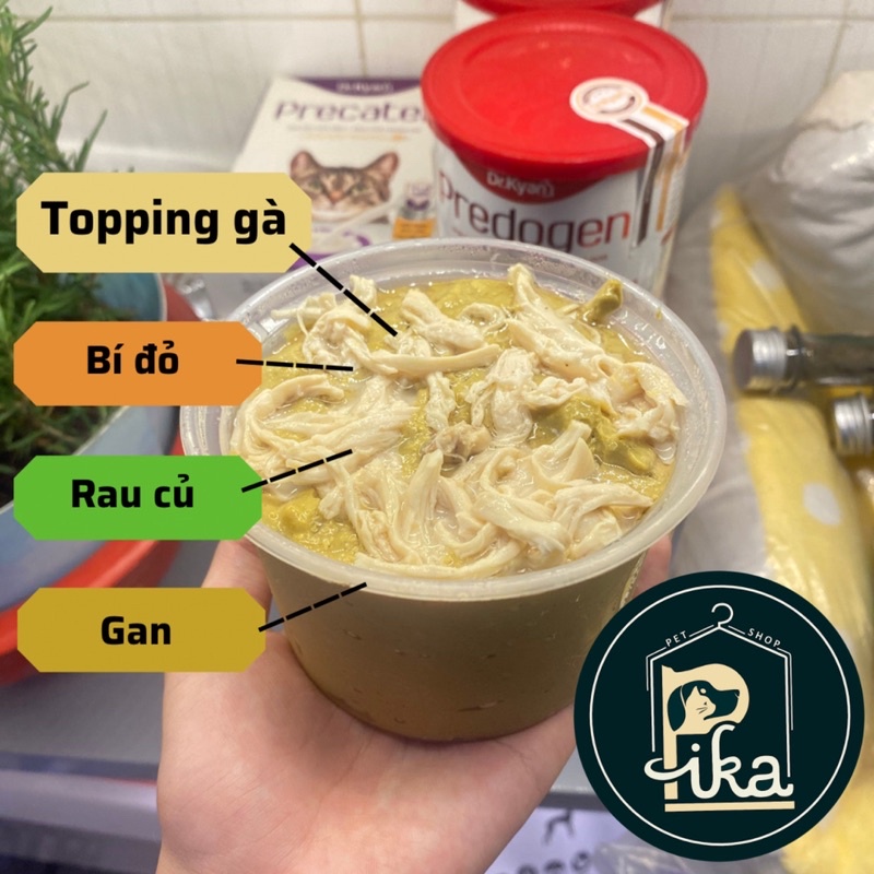 Pate tươi dành cho chó, mèo topping tuỳ chọn AN TOÀN, VỆ SINH, DINH DƯỠNG - Pika Petshop
