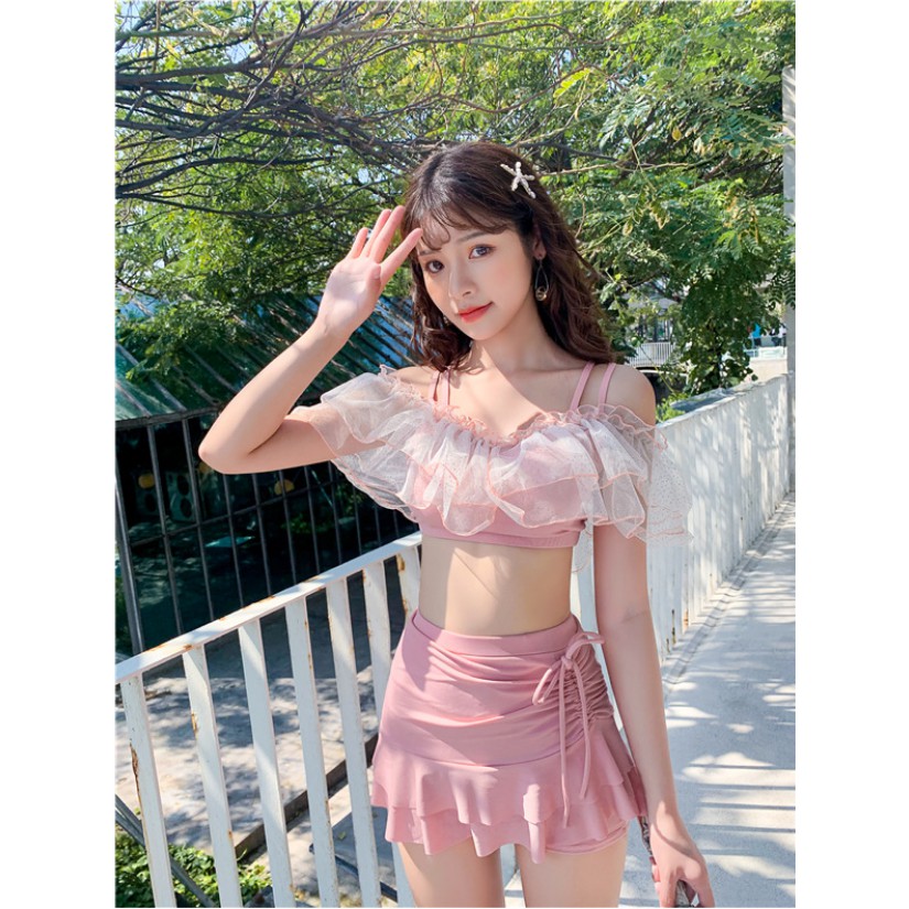 [ CÓ SẴN - SIÊU ĐẸP ] BIKINI  đồ bơi nữ 2 mảnh Hàn Quốc  cực xinh xắn, có đệm ngực, quần mặc trong váy M15 | BigBuy360 - bigbuy360.vn