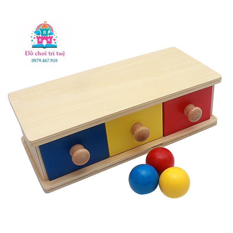 (Hàng loại đẹp chuẩn) Giáo cụ Montessori bộ 0 - 3 tuổi - Gỗ cao cấp