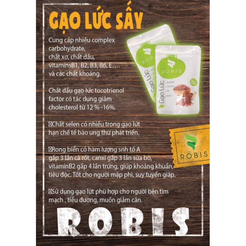 Gạo Lứt Sấy Rong Biển Robis - 1Thùng 30 gói