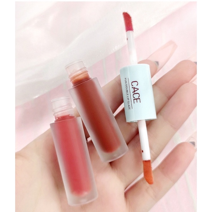 Son Kem CACE 2 Đầu Double Lip Glaze