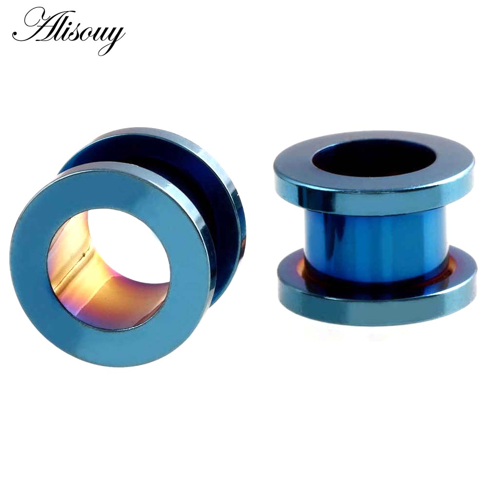 Alisouy Set 2 Khuyên Tai Bằng Thép Không Gỉ 316l Cá Tính