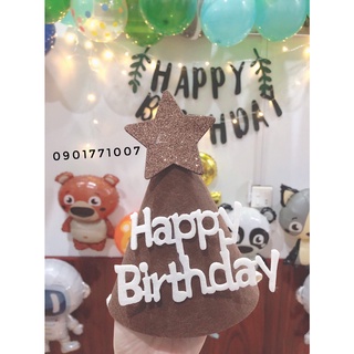 Mũ sinh nhật hàn quốc Mon party, mũ cói sinh nhật hàn quốc vintage dễ thương như ảnh Handmade siêu cute