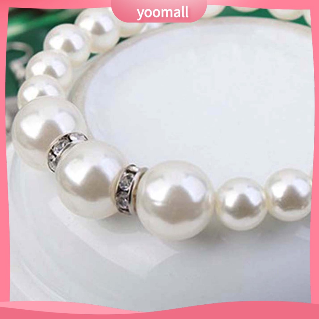 Bộ Trang Sức Đính Ngọc Trai Giả 3 Món Thiết Kế Tinh Tế Thời Trang Cho Nữ