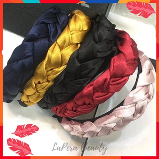 [Hàng Có Sẵn] Băng Đô Dạng Tết Bím Màu Trơn Thời Trang Dành Cho Nữ - Bờm Cài Tóc Đẹp Sang Chảnh