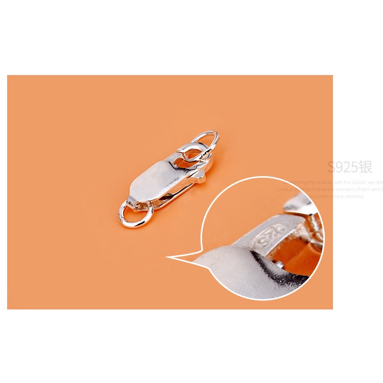 █diy゜ S925 Bạc●Khóa Tôm Hùm Hình Chữ Nhật Bằng Bạc 925 Làm Trang Sức Thủ Công Diy