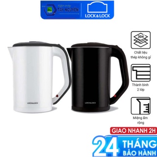 [Oder] - Bình Đun Siêu Tốc 2 Lớp Lock&Lock EJK738BLK / EJK738WHT / EJK738RED