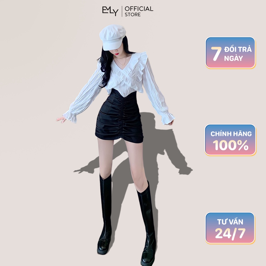 Chân váy nhúng nữ Emilyshop ulzzang
