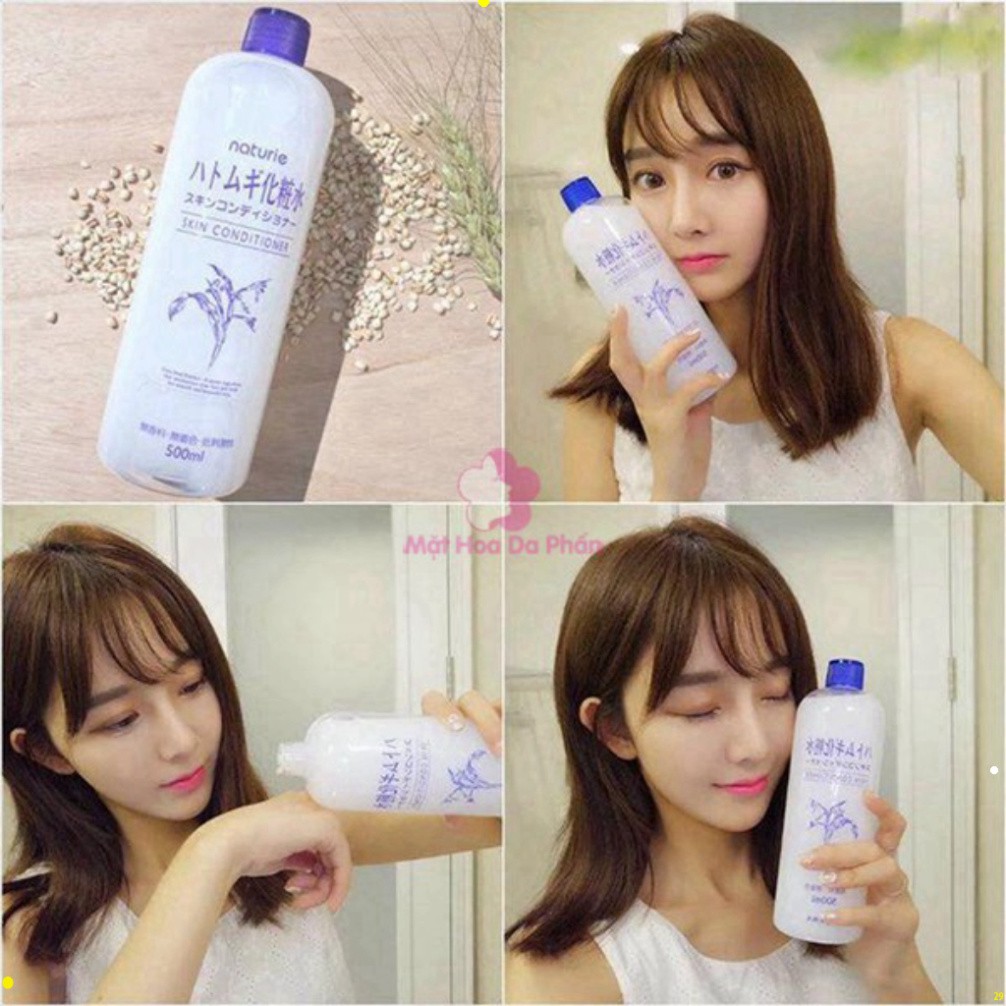 NƯỚC HOA HỒNG GẠO, nước DƯỠNG ẨM NATURIE NHẬT BẢN 500ML asd