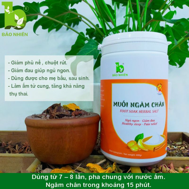 Muối ngâm chân Bảo Nhiên - giúp giảm đau nhức, an thần, ngủ ngon