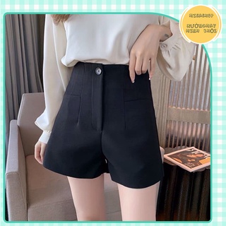 Quần short nữ cạp cao có khoá trước tôn dáng - Misa Shop