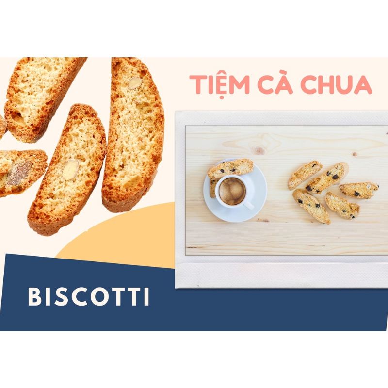 (Tiệm Cà Chua) Bánh BISCOTTI nguyên cám KHÔNG ĐƯỜNG (VỊ MATCHA)