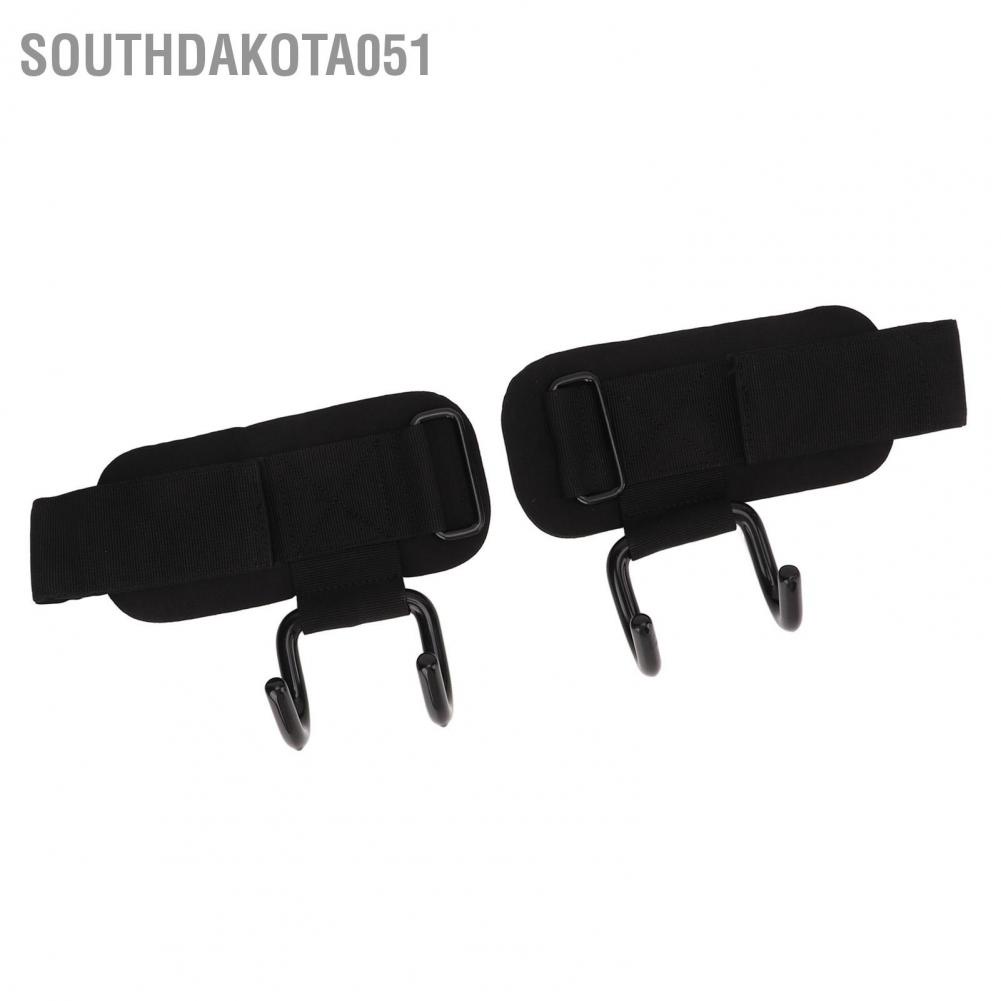 Southdakota051 2 cái Dây đeo cổ tay Thanh móc Nylon Thép có thể điều chỉnh Hỗ trợ Cổ Tay cầm đai cho Phòng tập Thể dục Đào tạo Cử tạ