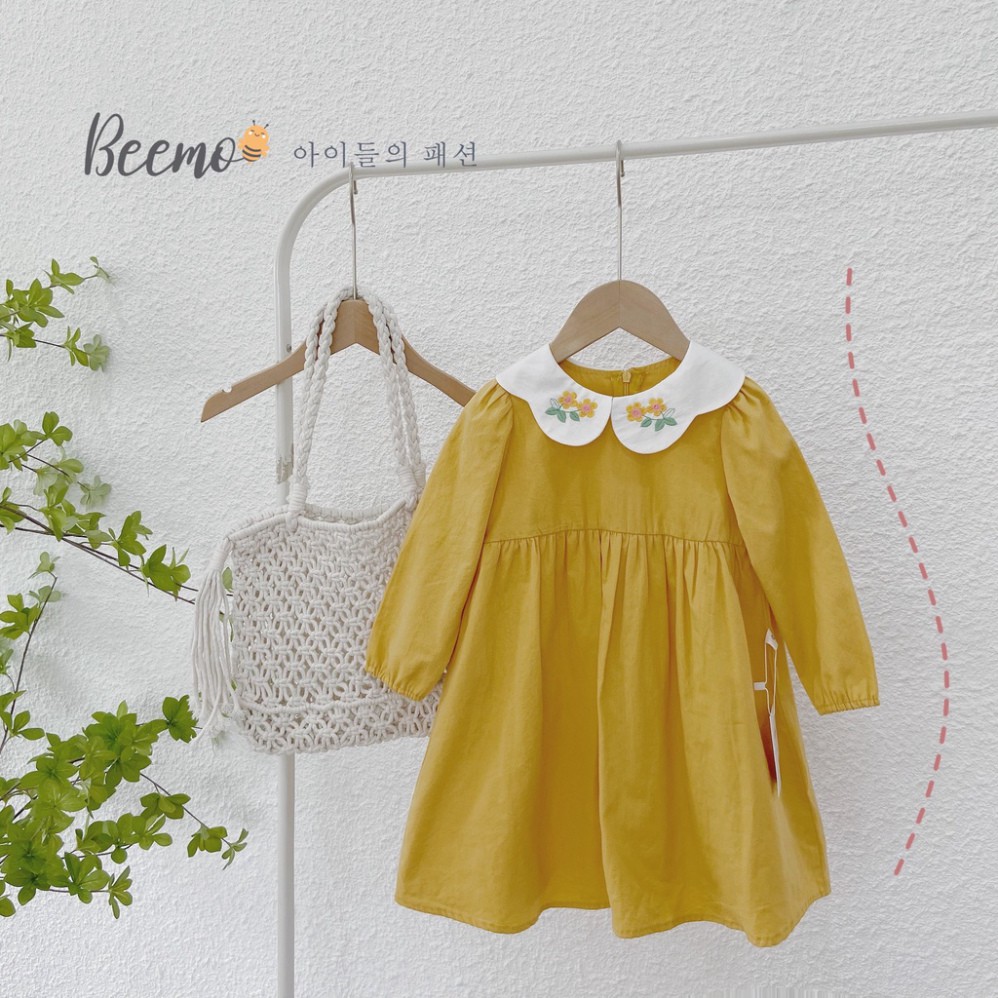 Váy bé gái kiểu dáng babydoll Hàn Quốc 3 màu - 21V017