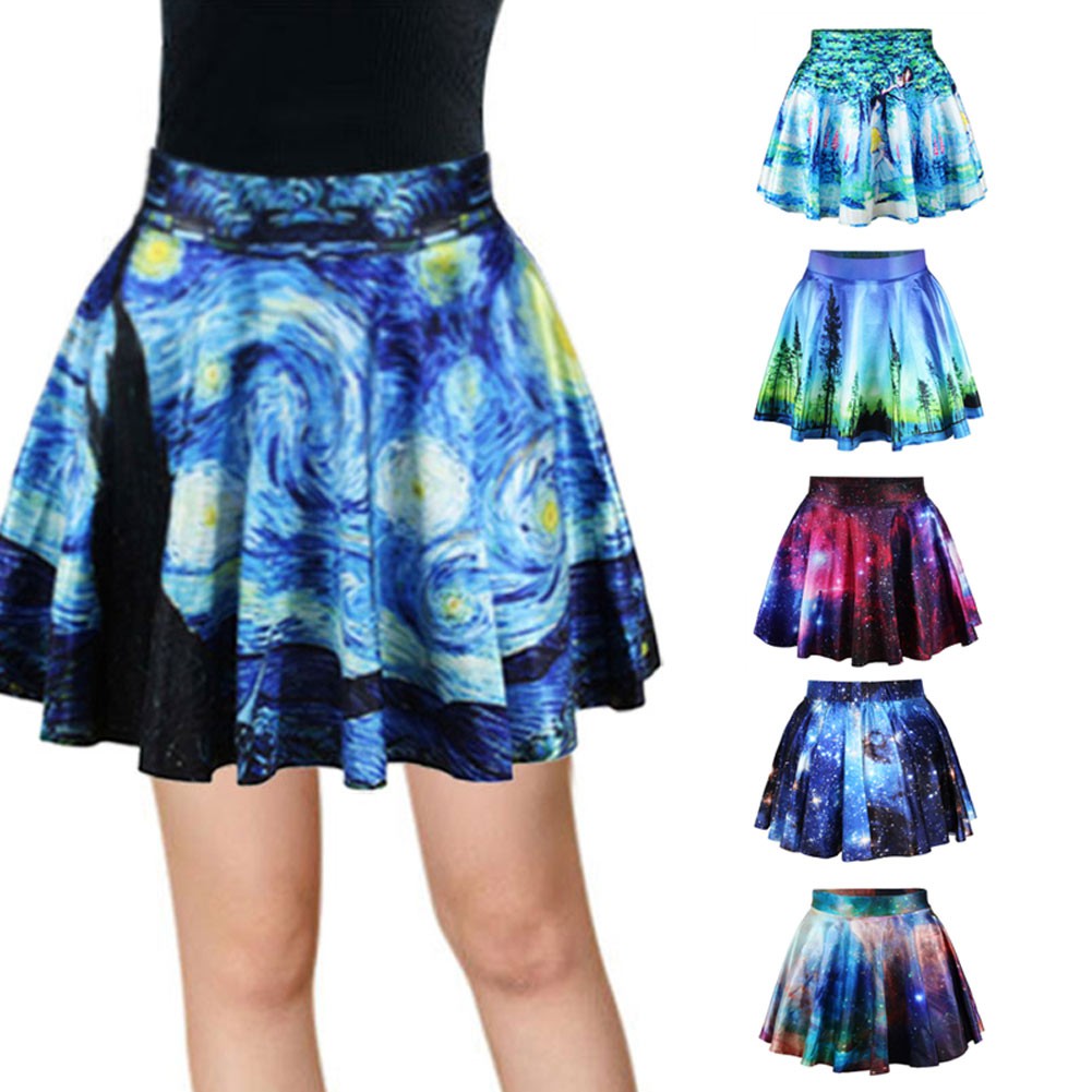 ✽FL✽New Fashion Women Retro Vintage Digital Print Starry Night J