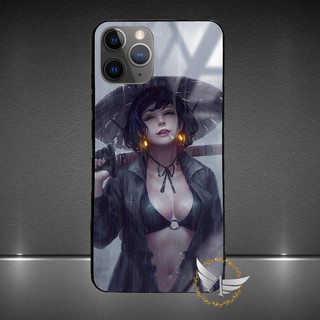 Ốp lưng kính cường lực iPhone 11, iPhone 11 Pro, iPhone 11 Pro Max hình Samurai