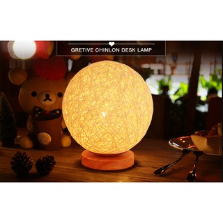 Đèn ngủ cầu mây siêu dễ thương điều chỉnh được ánh sáng