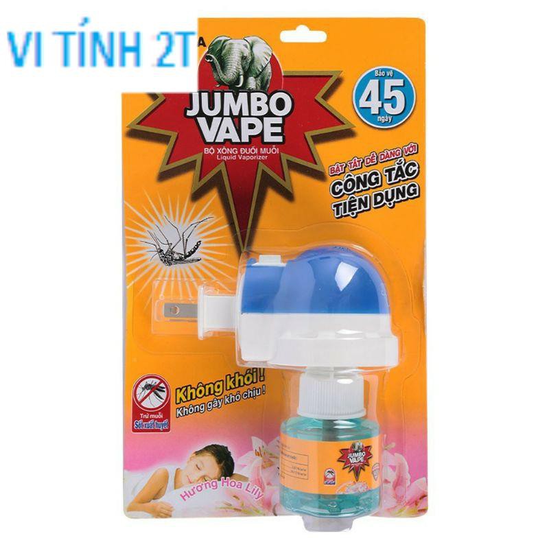 Máy xông đuổi muỗi và lọ tinh dầu Jumbo Vape