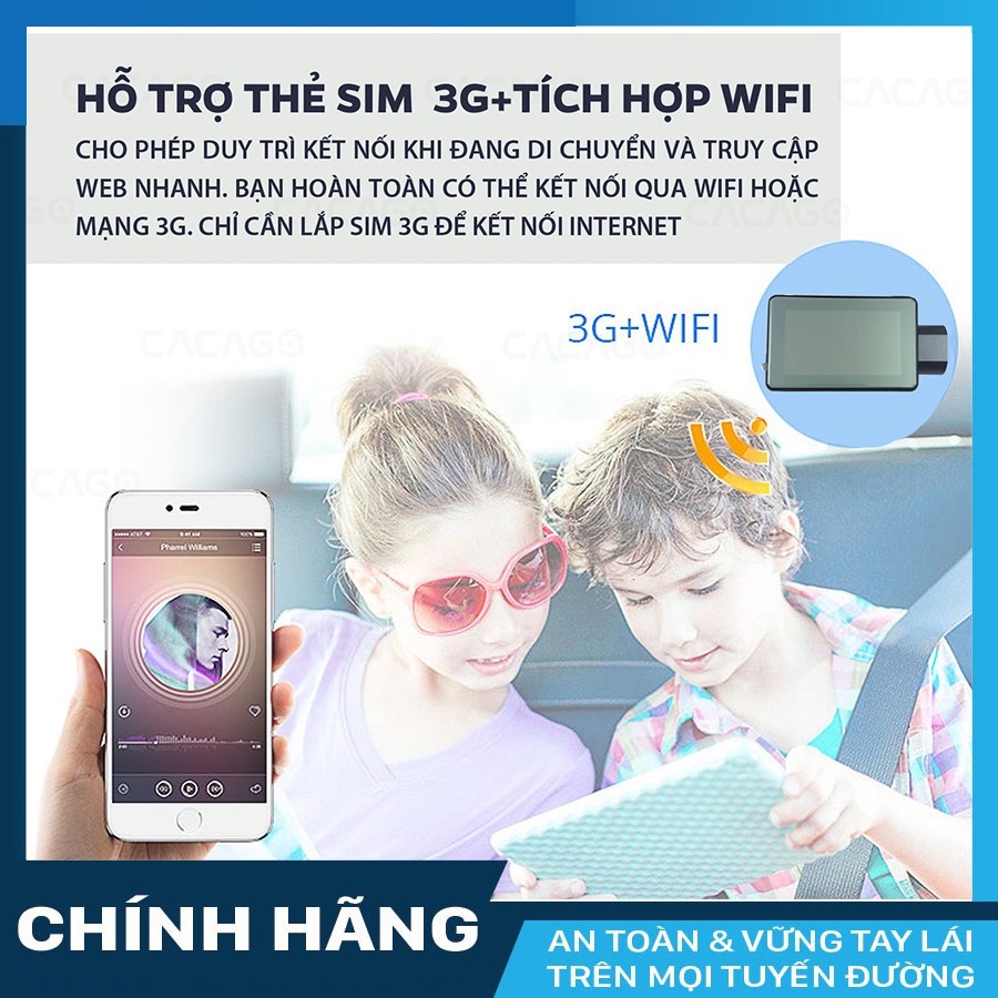 Camera hành trình A8 CARCACM định vị xe ô tô từ xa + thẻ nhớ 64GB kèm sim 4G