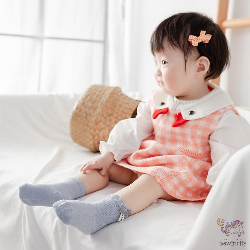 Vớ cotton chống trượt phong cách Hàn Quốc dành cho bé sơ sinh