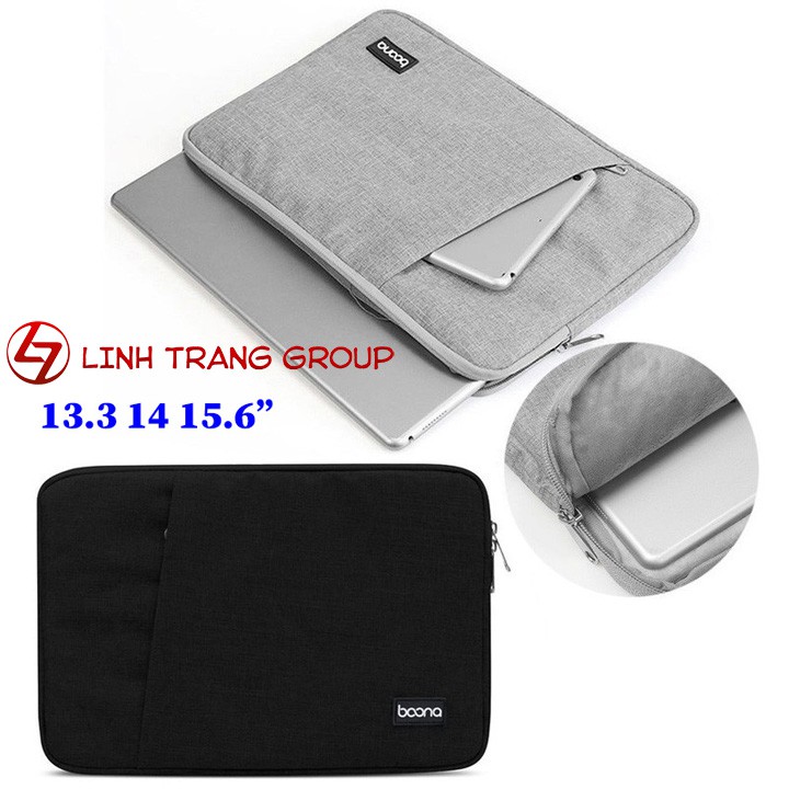 Túi chống sốc cao cấp có túi phụ Baona BN-Z002 cho laptop - Oz99