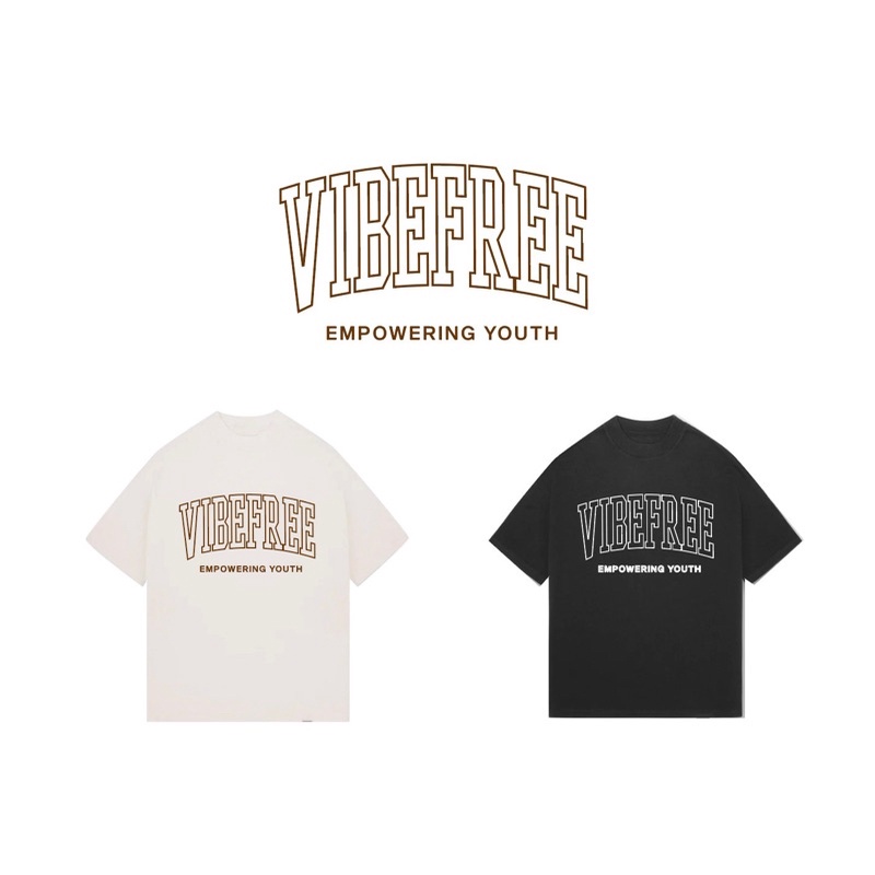 Áo thun VIBE FREE LOGO unisex 100% Cotton cao cấp
