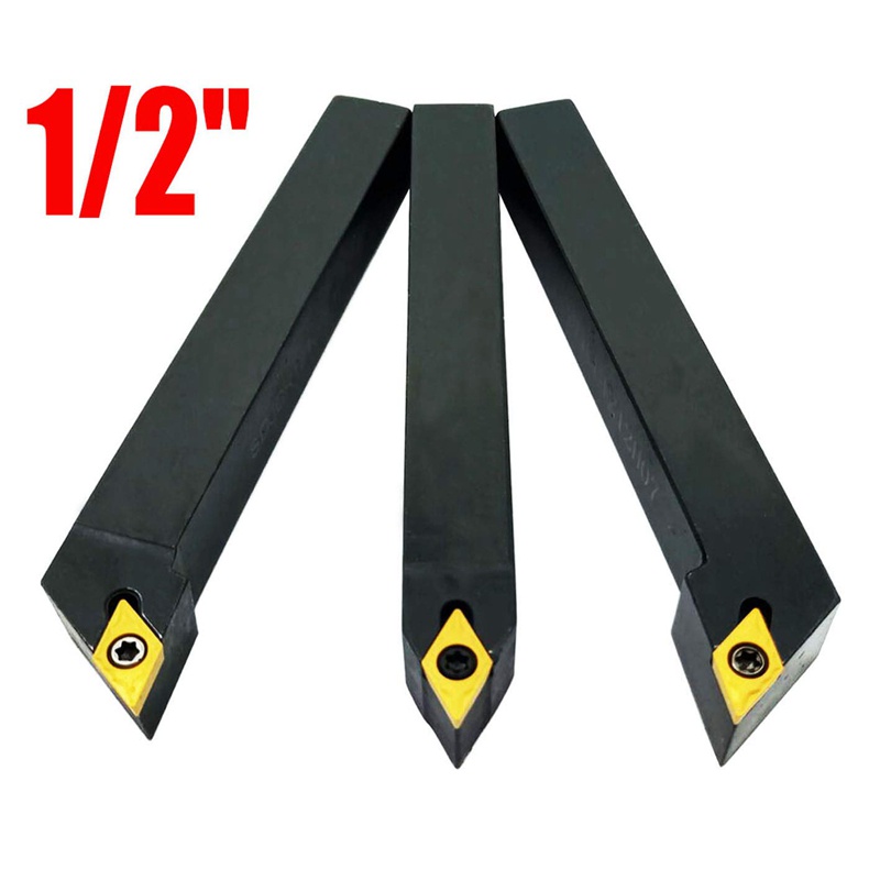 Bộ 3 Giá Đỡ Máy Tiện CNC SDNCN1212H07 + SDJCL1212H07 + SDJCR1212H07 + 3 Cái DCMT 1 / 2 inch070204 Phụ Kiện Chèn Chèn Chèn
