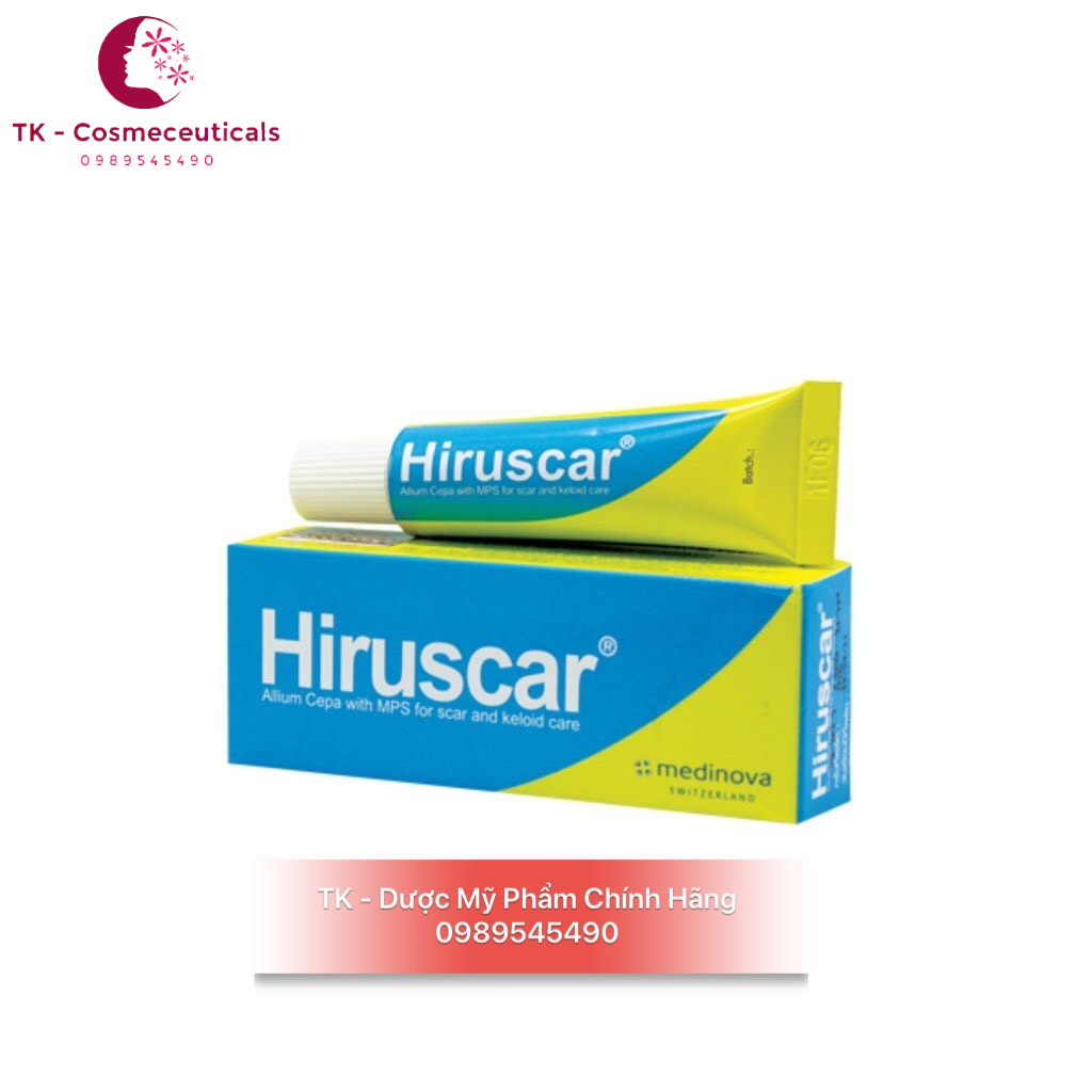 Hiruscar Gel Làm Mờ Sẹo, Thâm Mụn Cải Thiện Sẹo Vừa, Sẹo Lõm, Sẹo Thâm - Người Lớn, Trẻ Em - 10g