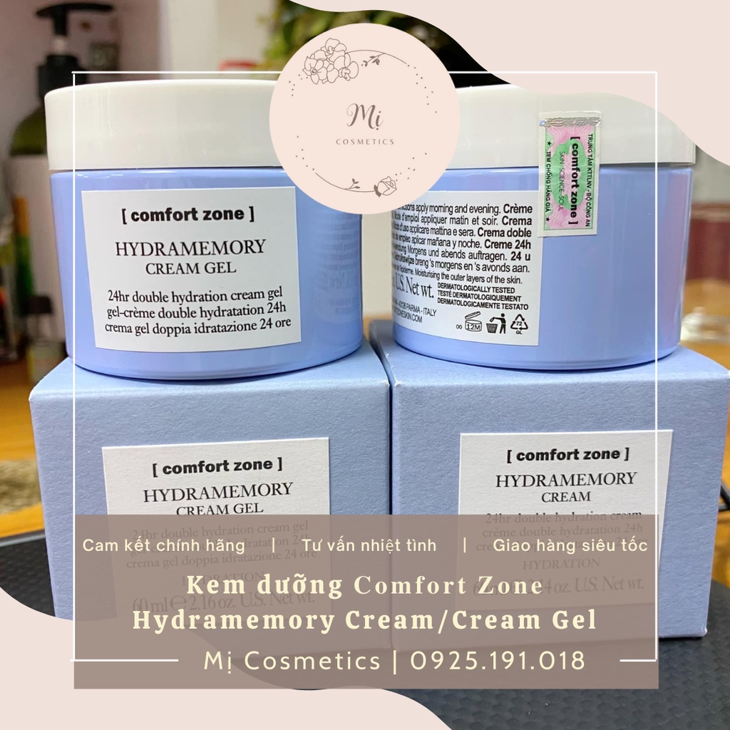 Tem công ty - Hydramemory Cream / Cream Gel Kem dưỡng ẩm phục hồi Comfort Zone