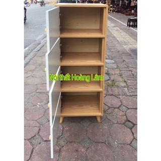 Tủ nhỏ 4 cánh chân gỗ mẫu đẹp